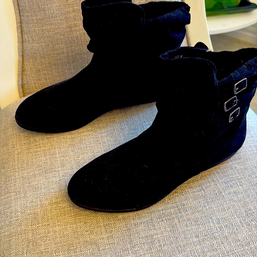 Women’s black ankle boots. New, never worn.